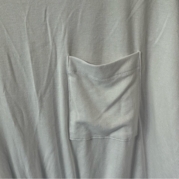 Good Luck Gem Drawstring Hem Tee White Size Medium Slouchy Rayon Top Lagenlook - Picture 2 of 4